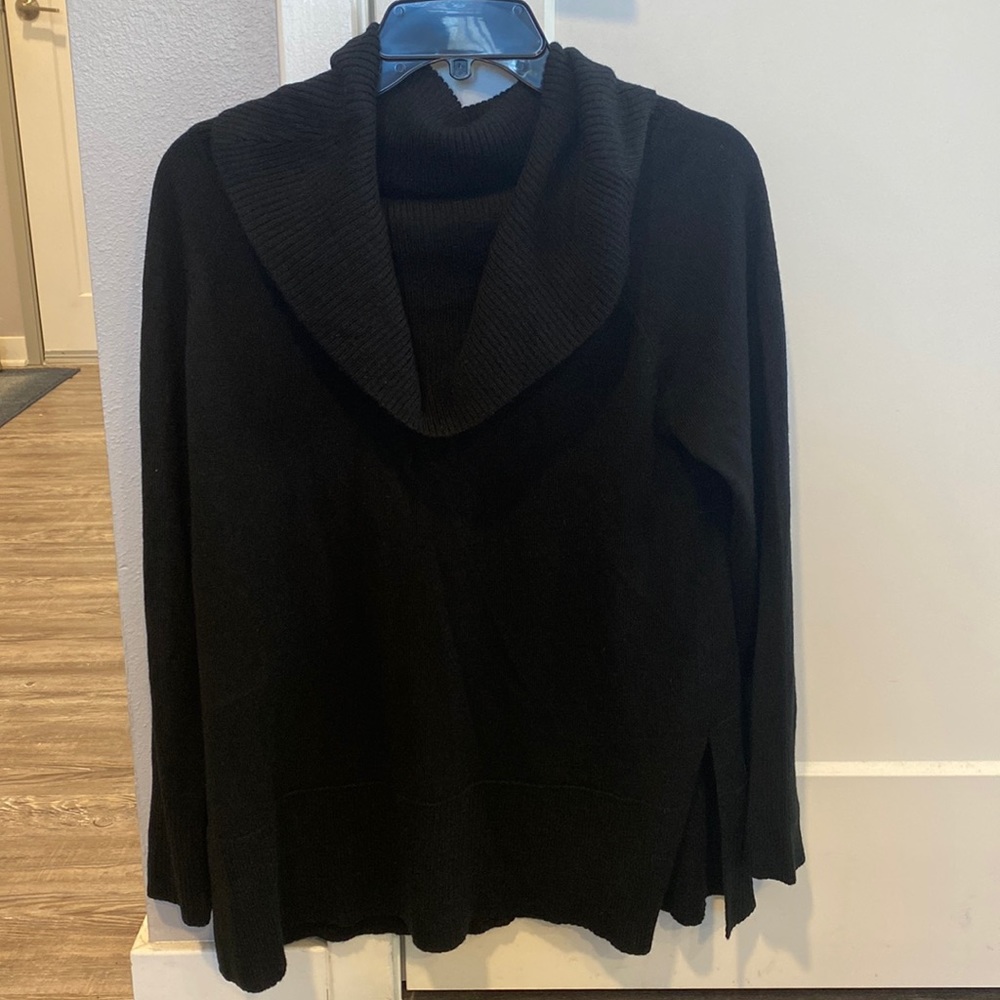 Soft BlackTurtleneck Sweater